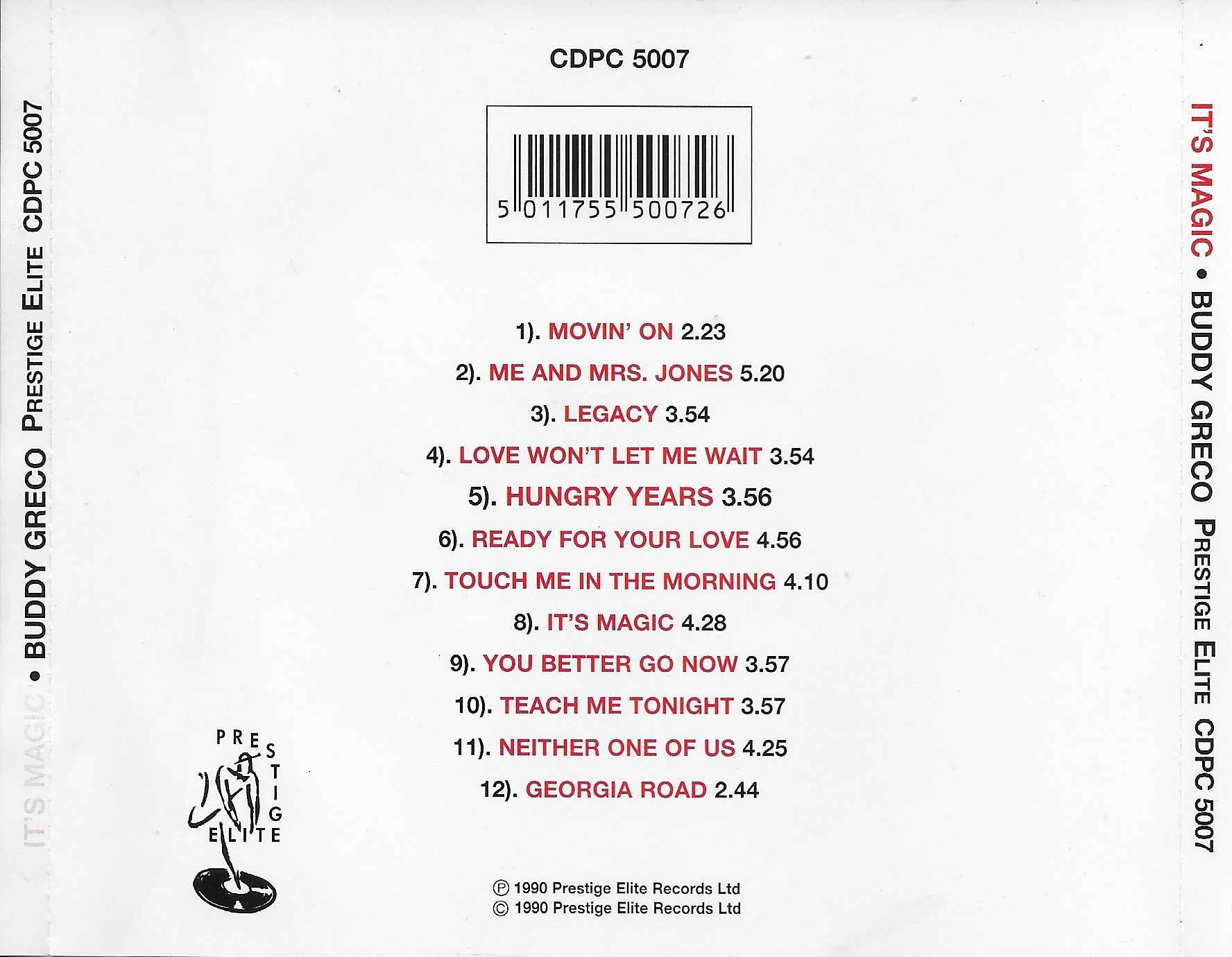 Back cover of CDPC 5007